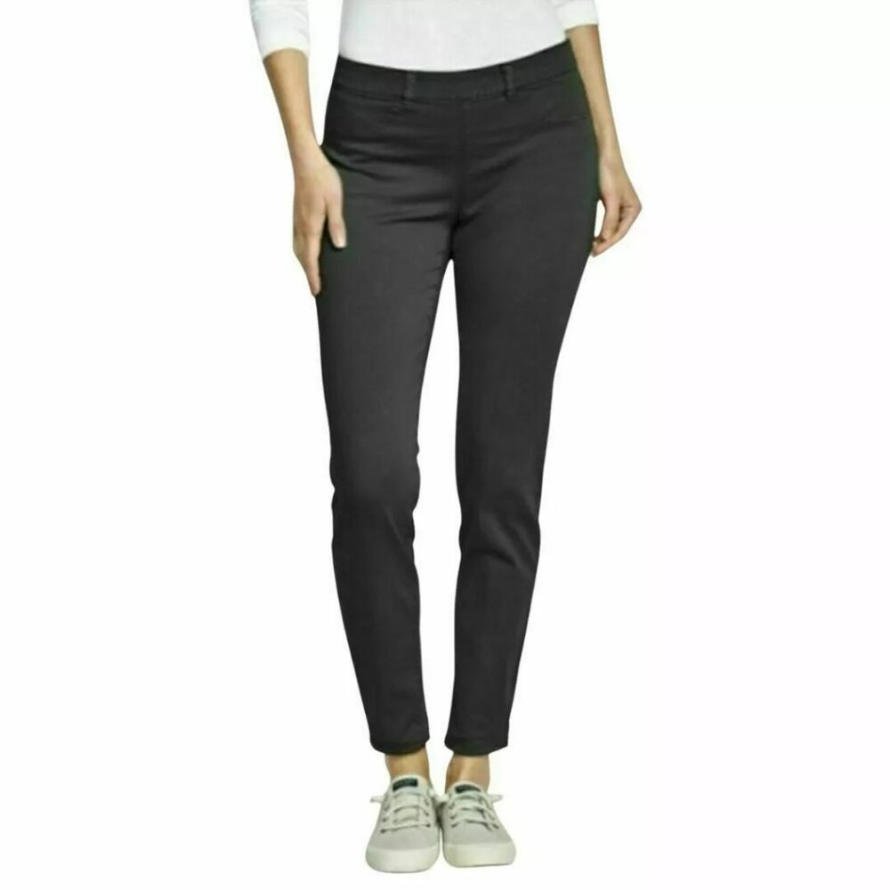 Orvis Stone Stretch Twill Ankle Crop Pants Pull-On Style Elastic Waist Bottoms 6